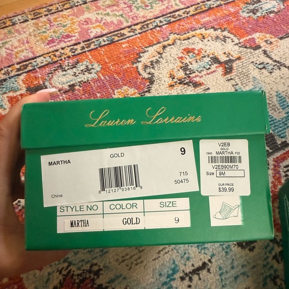 LAUREN LORRAINE MARTHA GOLD RHINESTONE WEDGE - Picture 9 of 11